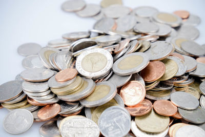 Close-up of coins