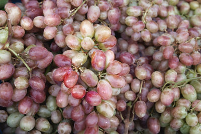 Full frame shot of grapes for sale at market stall