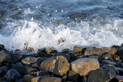 Scenic view of sea waves