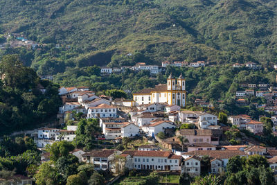 High angle view of townscape