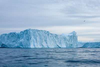 Scenic view of iceberg against sky