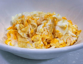 Close-up of breakfast served in bowl