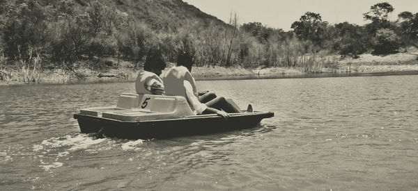 Boats in river