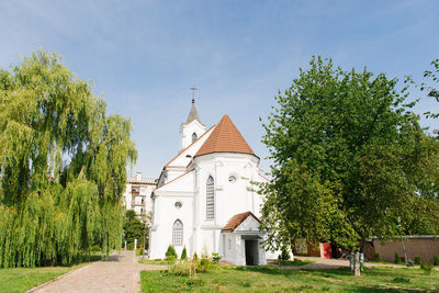 Minsk, belarus. august 2021. zolotogorsky church of the holy trinity of st. roch