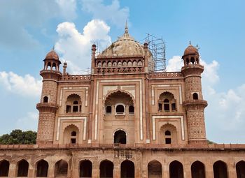 Low angle view of historic building against sky