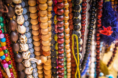 Close-up of jewelry for sale