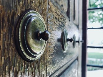 Close-up of closed door