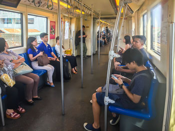 People sitting in train