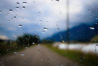 Raindrops on glass window