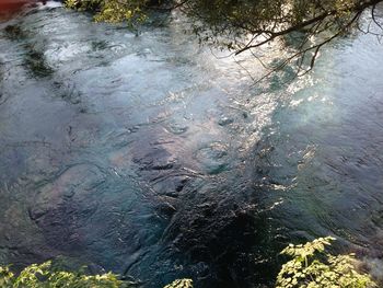 Stream flowing through rocks