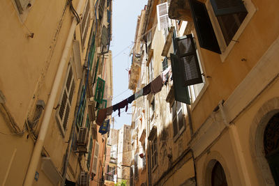 Low angle view of buildings against sky