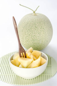 Close-up of fruit in plate