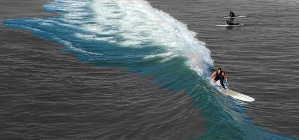 Man surfing in sea