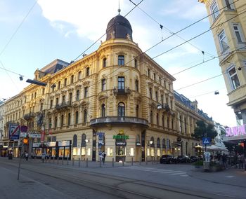 View of buildings in city against sky