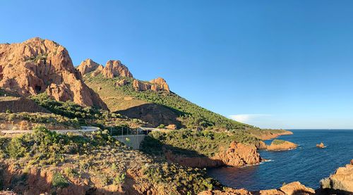 Scenic view of the esterel national park