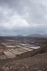 Scenic view of desert against sky