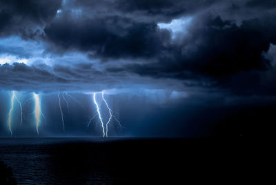 Storm clouds over the sea