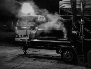 Man working on motorcycle