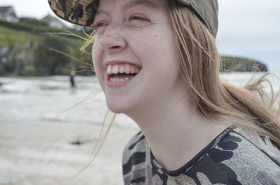 Close-up of young woman