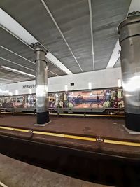 Train at railroad station platform