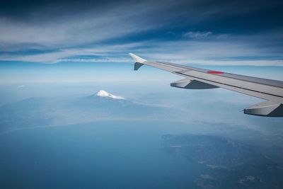 Aerial view of mount fuji