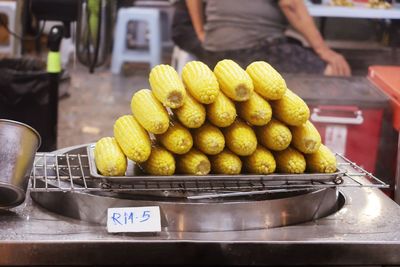 Close-up of fruits for sale at market stall