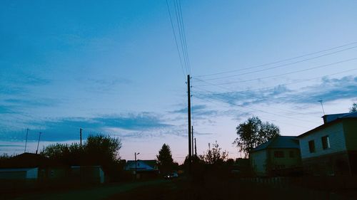 Low angle view of houses against sky