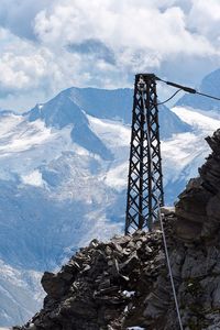 Low angle view of mountain against sky