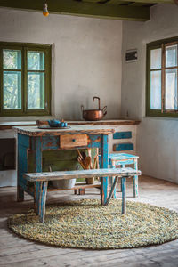 View of an empty chairs at home