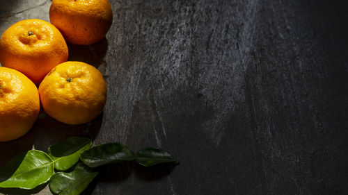 Close-up of fruits on table