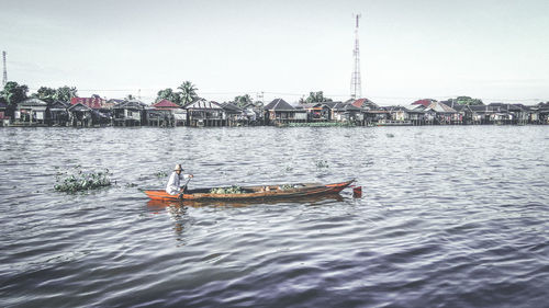 View of boat in water