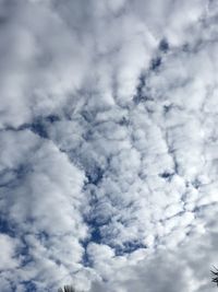 Low angle view of clouds in sky