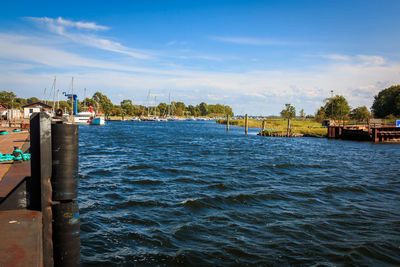 Scenic view of river against sky