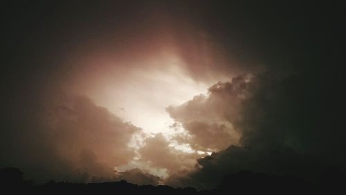 Low angle view of cloudy sky