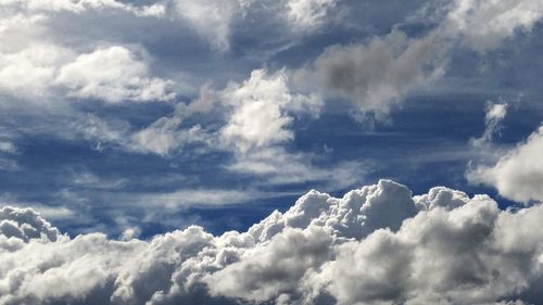 Low angle view of clouds in sky
