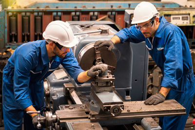 People working in factory