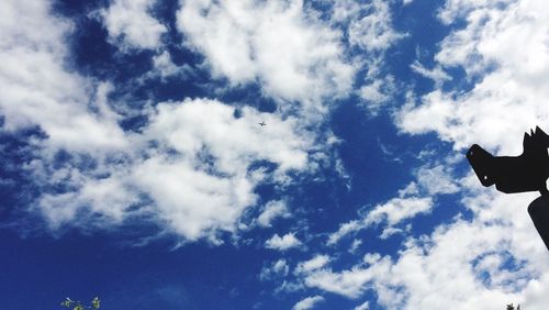 Low angle view of cloudy sky