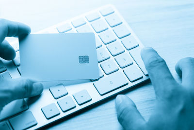 Man using mobile phone