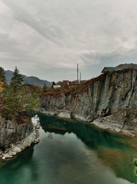 Scenic view of river against sky