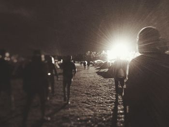 People in amusement park