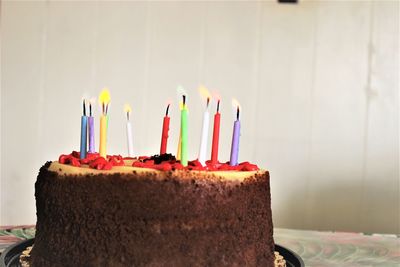 Close-up of chocolate cake