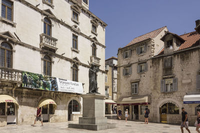 Low angle view of buildings against sky