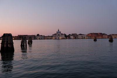 Panoramic view of sea against sky during sunset