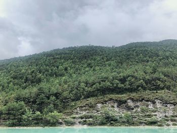 Scenic view of land against sky