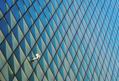 Low angle view of modern building against sky