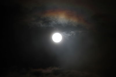 Scenic view of moon against sky at night