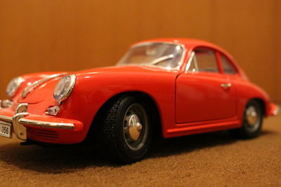 Close-up of toy car