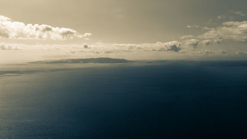 Aerial view of sea against sky