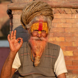 Portrait of man outdoors