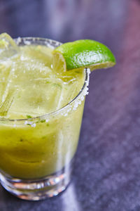 Close-up of drink on table